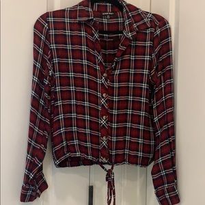 Cropped Plaid Top